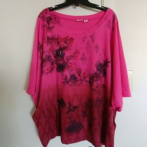Pink and Black Cato Woman blouse!